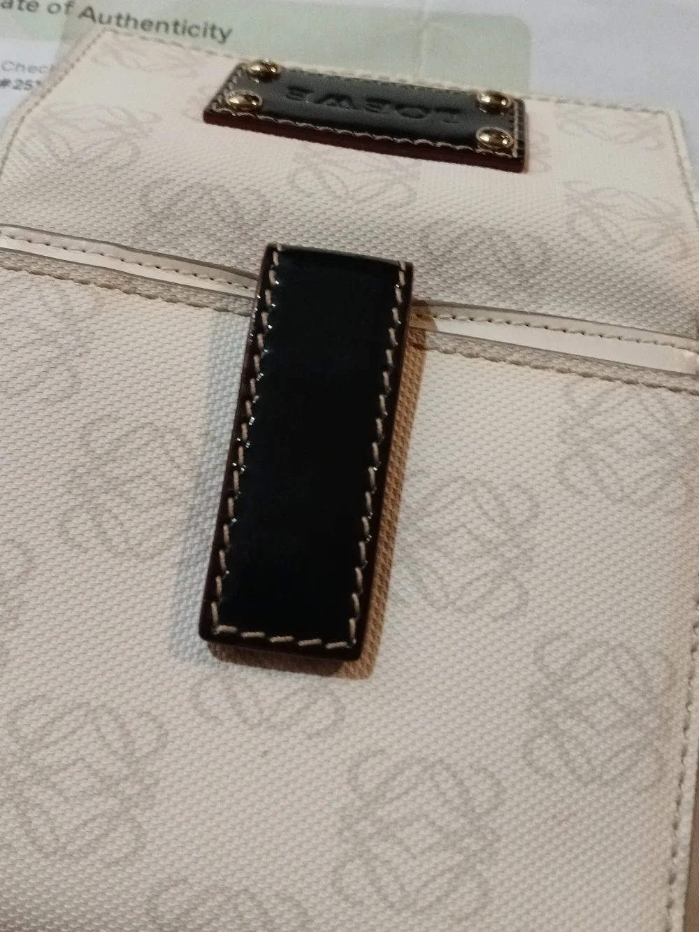 Loewe White Anagram Canvas Bifold Wallet + COA in LIKE NEW CONDITION